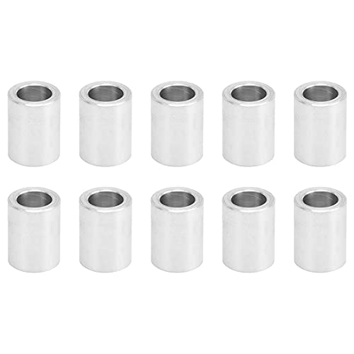 Round Unthreaded Spacer Standoff - Aluminum Alloy, 6mm Outer Diameter, 12mm Length, Non Threaded Component for Industrial Support, Shaft Mounting and Bearing Installation - 10 (Length 8mm)