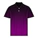 Mens Tshirts Mens Polo Shirts Short Sleeve Gradient Color Gym Workout Golf T-Shirt Casual Fashion V Neck Button Down Tops 2025 Big and Tall Graphic t Shirts for Men Purple L