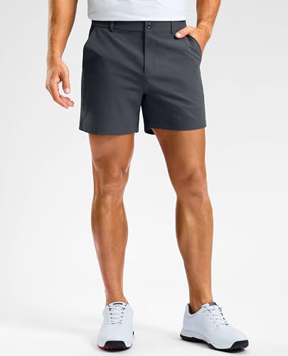 Image of Soothfeel Men's Casual Shorts 5 /7 /9 Inch Golf Dress Shorts for Men Flat Front Work Lightweight Quick Dry with 4 Pockets