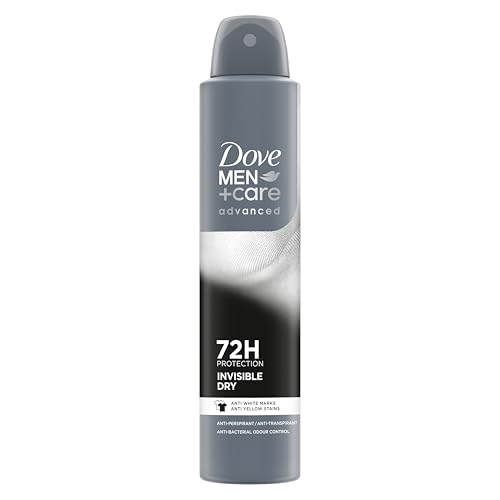 Dove Men+Care Advanced Invisible Dry Anti-Perspirant Aerosol Deodorant Spray with Triple Action technology & ÂĽ moisturising cream for 72 hour sweat and odour protection 200 ml