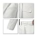 Men Suits Slim Fit 2 Piece Suit for Men Two Button Solid Casual Formal Wedding Tuxedo Prom Suit Jacket&Pants Ivory L