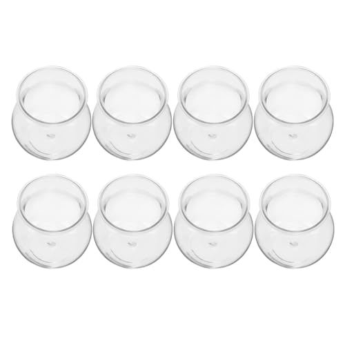 JOINPAYA Lot de 8 Vases Transparents pour Plantes Succulentes Pots Hydroponiques Tête en Herbe Jardinières Compactes pour Bureau et Décoration Intérieure Récipient pour Cactus et