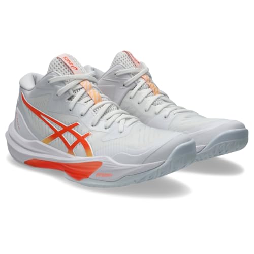 ASICS Women's Sky Elite FlyteFoam Mid Top 3 Volleyball Shoes, 8, White/Vivid Coral - image 2