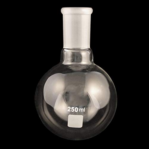 ABG BOROSILICATE GLASS ROUND BOTTOM BOILING FLASK WITH INTER CHANGEABLE JOINT. 250ML CAPACITY. ONE UNIT. DISTILLATION FLASK-picture-11