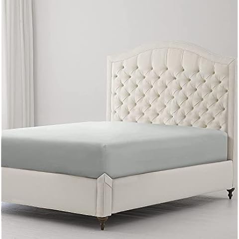 Sunshine Comforts Egyptian Cotton 200 Thread Count Fitted Sheet 4ft Small Double (Small Double, Grey) Cover