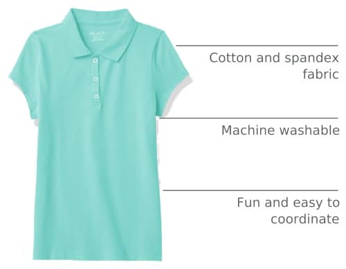 Image of The Children's Place baby-girls And Toddler Short Sleeve Ruffle Pique Polo