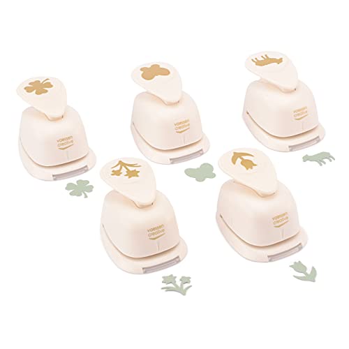 Vaessen Creative Craft Paper Punch, Spring, 5 Pcs, Various Sizes, Circle Cutter for Crafting and Card Making, Lamb, Daffodils - Image 2