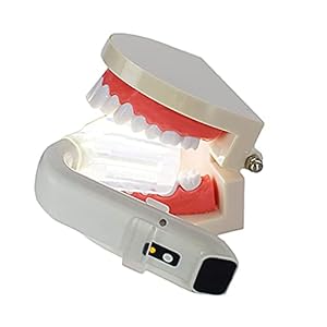 Dental Oral LED-verlichting met Easy Bite Block Light Lamp Zuigtip, draadloze orale verlichting met speekselafzuiging