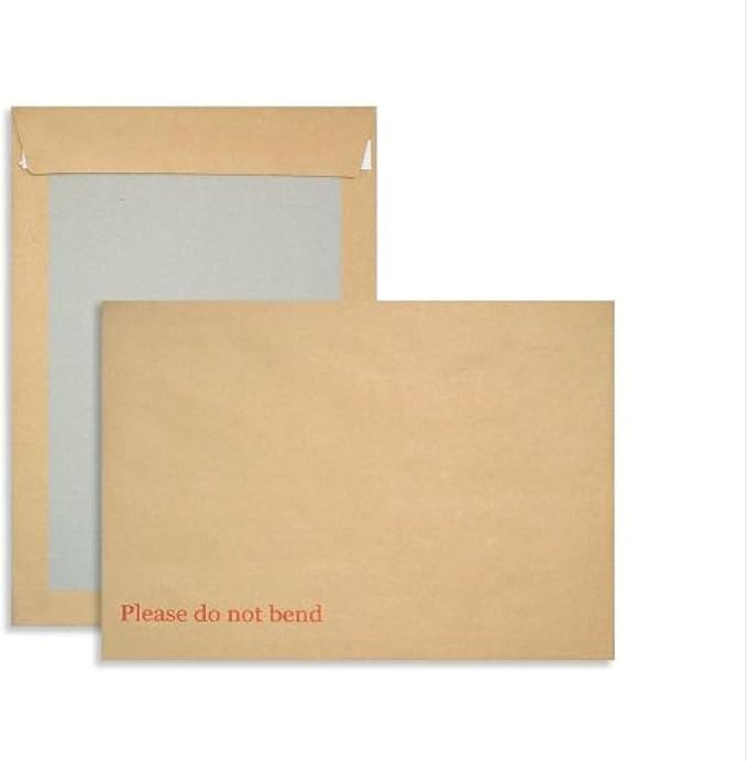 50pcs of (A5/C5) (162X229mm) Board Back envelopes Manilla Brown Peel and Seal DO NOT Bend Mailers Envelope