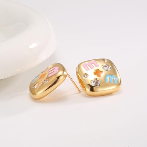 Luxurious 18K Gold Stud Earrings - Hypoallergenic, Ideal for Women | beautiful Gift for Fashionistas | Elegantly Complements Any Occasion4