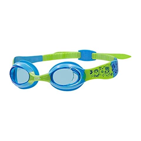 Zoggs Little Twist Kids Swimming goggles, UV Protection Swim Goggles, Adjustable Strap Children’s Goggles, Fog Free Tinted Swim Goggle Lenses, Zoggs Goggles Kids 0-6 years - Blue/Green Cover