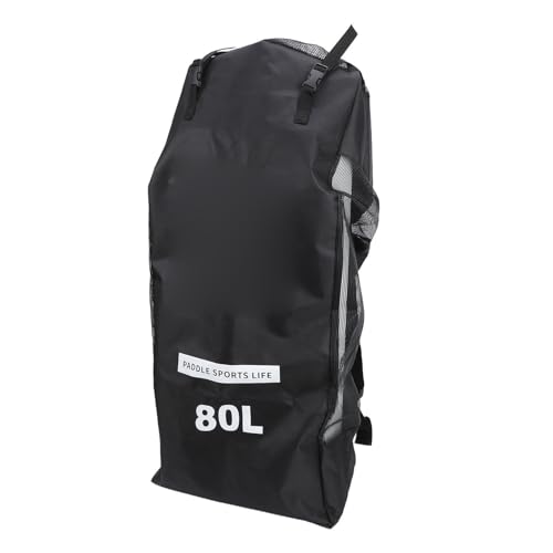 Topiky Sac à Dos Stand Up Paddleboard, Grande capacité de 80l, Sac de Transport à Séchage Rapide pour Sports Nautiques, Tissu Oxford Noir Durable