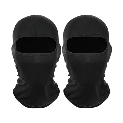 Black Balaclava Ski Mask Head Mask Full Face Mask Windproof Sun UV Protection Hood for Women Men