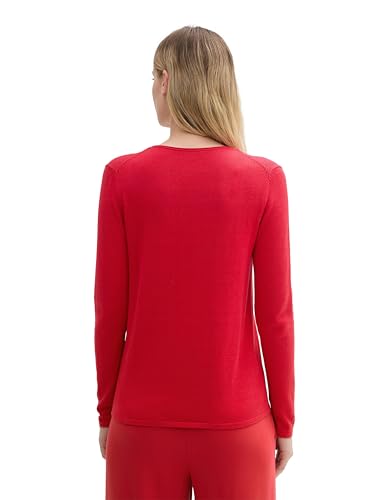 Tom Tailor Damen Strickpullover mit V-Ausschnitt 2