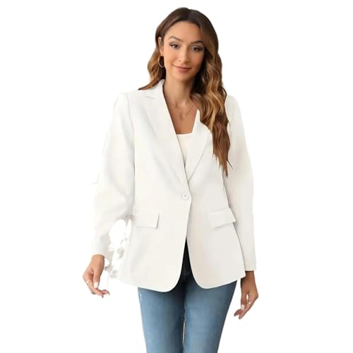 Blazer à Revers Grande Taille Femme Veste Printemps Automne Chic