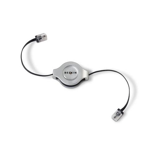 Belkin F3L900-4.3-RTC 2.6ft Retractable Modem Cable rj11 Male to rj11 Male