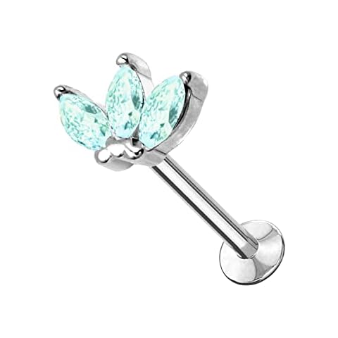 AWAKEN Acero Quirúrgico Labret Pendientes de rosca interna Cover