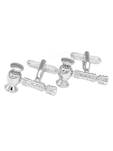 Mancuernillas para hombre tono plata