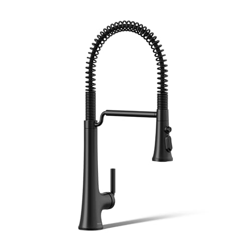 Kohler 23765-BL Tone Semi Professional Kitchen Sink Faucet, Pre-Rinse Kitchen Faucet, Commercial...