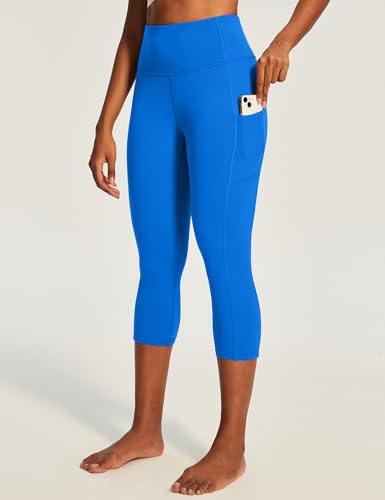 Image of Ewedoos Capri Leggings for Women High Waisted Yoga Pants with Pockets for Women Tummy Control Workout Leggings Yoga Capris