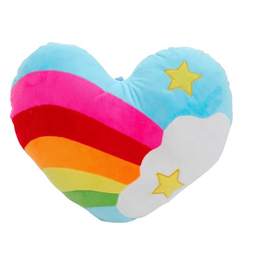 Herzkissen Regenbogen, Herz Kissen Regenbogen-Herz Sofa-Rückenkissen Herzkissen Körperkissen Für Kissen Couch SüßECute Wohnzimmer Sof