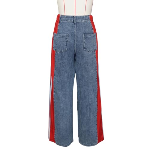 Jean taille haute à rayures FGRID pour élancer la silhouette avec un denim stretch - 3