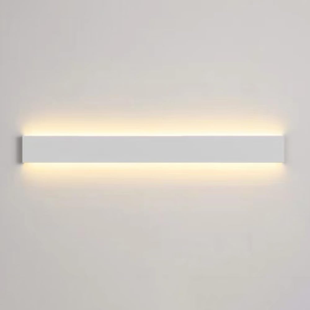 HUAYUSEDF Linear Wall Sconce Lighting Modern White Lamp Long Strip Light, Living Room Sconces Bedroom Lights Hallway Stairs Lamps Indoor Washer,120Cm/150Cm