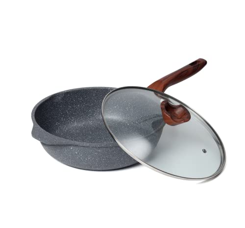 ilimiti Sartén honda 30cm con tapa para inducción, Sartén antiadherente 30cm con tapa , Apta...