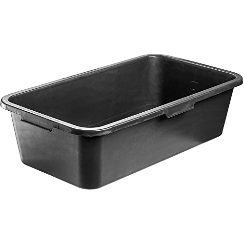 KADAX Bandeja para mortero (40 L, 70 x 39 x 18 cm, cuadrada, de plástico, caja negra, cubo de hormigón estable con asas, caja de construcción, product_type:cubo de mortero