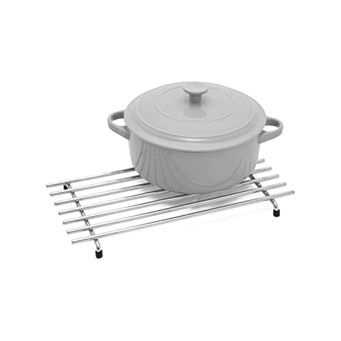 simplywire - Trivet - Heat Resistant - Kitchen Worktop Protector - Large - Chrome Cover