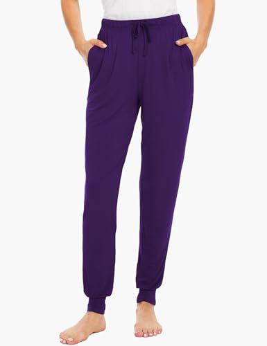 Image of GYS Women's Pajama Pants - Viscose Made from Bamboo, Joggers Pants with Pockets Comfy Lounge Sleep Pants Pj Bottoms