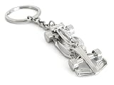Formel 1 Rennwagen Schlüsselanhänger Geschenke für F1 Fans (Silber)