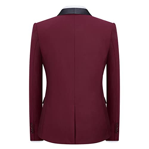 Rogers & Morris Men's Tuxedo Suit Regular Fit 3 Piece Suit Blazer Jacket Waistcoat Pants Set for Wedding Prom - Image 4