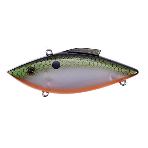 BILL LEWIS Lifelike Vibrations Rat-L-Trap Tiny-Trap 1/8 OZ Lipless Crankbait Fishing Wobble Sinking Lure, GOLD TENNESSEE SHAD