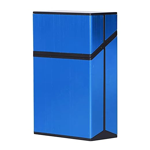 lyrlody Pitillera de Metal Resistente Al Agua Y a Prueba de Humedad, Pitillera Portátil, Diseño de Interruptor Magnético, Se Puede Utilizar como Pitillera, Tarjetero(Azul)