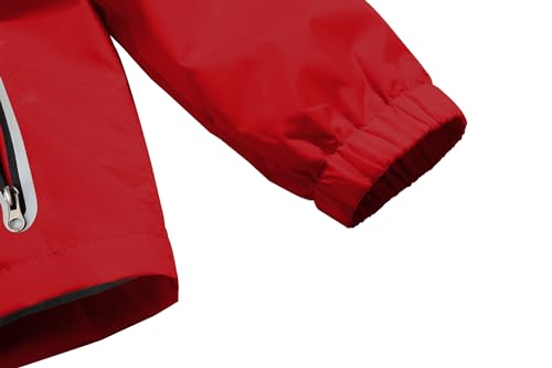 Image of Boys Girls Rain Jackets Lightweight Waterproof Hooded Raincoat Lined Windbreakers for Kids