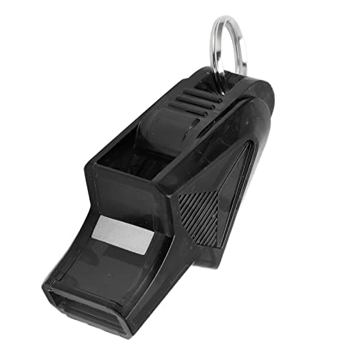 Silbato de árbitro resistente y portátil de plástico negro miniatura 4