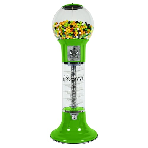 Gumball Machine Original Spiral - 4`10 Height - Set Up for $0.25 - Dispenses 1 Gumballs - Spin & Drop Vending Machines for Kids - Bubble Gum Machine - White product thumbnail 11