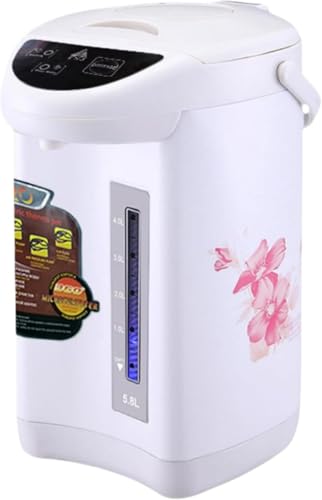 DancJulie電動お湯ポット 簡単操作 保温温度調整 節電対策 家庭用 電気湯たんぽ 水位窓 安全設計 省エネ 保温 シンプル (ホワイト)