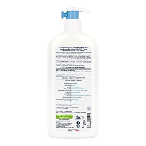 Natessance Baby Body & Hair Soap-Free Cleansing Gel Organic 500ml, 500 ml (Pack of 1) - Image 2