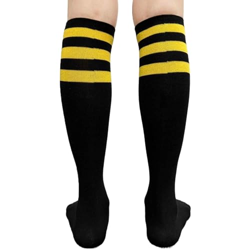 COUVER Striped Women's Cotton Knee High Tube Socks, Women Shoe Size 5-9, 1 Pair2