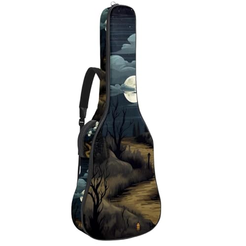 Sacoche guitare acoustique imperméable avec double bandoulière rembourrée Halloween