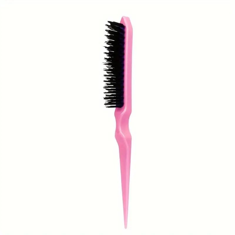 Cepillo Profesional - Peine de Cola con Púas para Crepar y Peinar - Cepillo anti-frizz - Cepillo estilizador - Distribuye Aceites Naturales, Ideal para Dar Volumen - Ligero (Rosa)