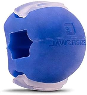 Jawzrsize Jaw, Face, and Neck Exerciser - Define Your Jawline, Slim and Tone Your Face, Look Younger and Healthier - Helps Reduce Stress and Cravings - Facial Exerciser (Level 1 - Beginner) (Large, Blue)