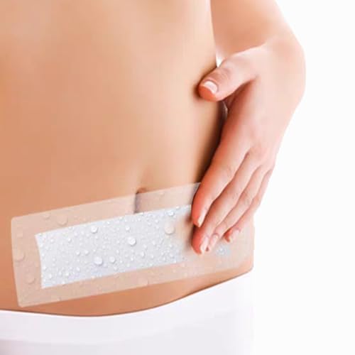 Apósitos adhesivos para heridas, grandes, absorbentes y transpirables, envueltos individualmente para primeros auxilios (10 x 25 cm, 10 unidades)