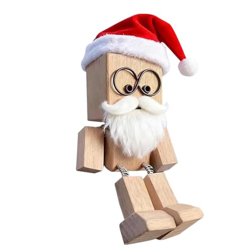 Figura de hombre oscilante de madera - Juguete de acción de piernas temblorosas para automóviles, escritorios, estantes | decoración hecha a mano para cumpleaños de niños, Navidad, hogar, ofici