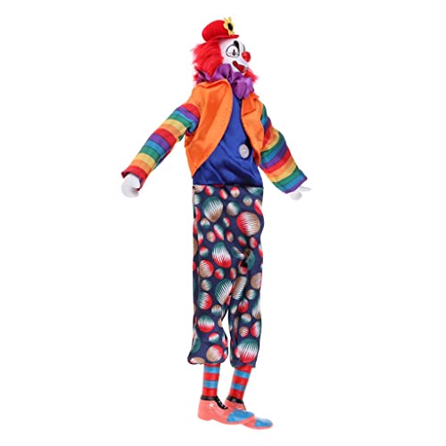 Muñeco payaso porcelana pintado 35cm colorido miniatura 6