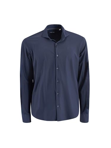 Chemise bleu marine Yes Zee élégance coton premium C809-OQ00