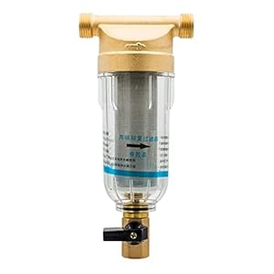 Herbruikbare Spin Down Sediment Water Filter Kraan Waterzuiveraar Water voorfilter Sediment Filter voor Bron Waterslang Sediment Filter,Messing (Size : 1″(32mm) interface)