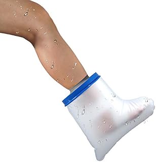 ADDOT Waterproof Cast Covers for Shower Foot/Ankle Adults, Bathing, and Swimming. Adult Reusable